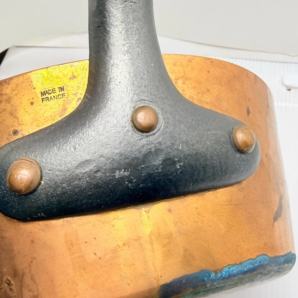 Vintage French Copper Windsor Pan Williams Sonoma French 2mm Mauviel Style 3 Qts